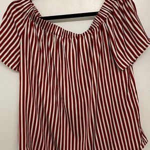 Off-Shoulder Striped Top